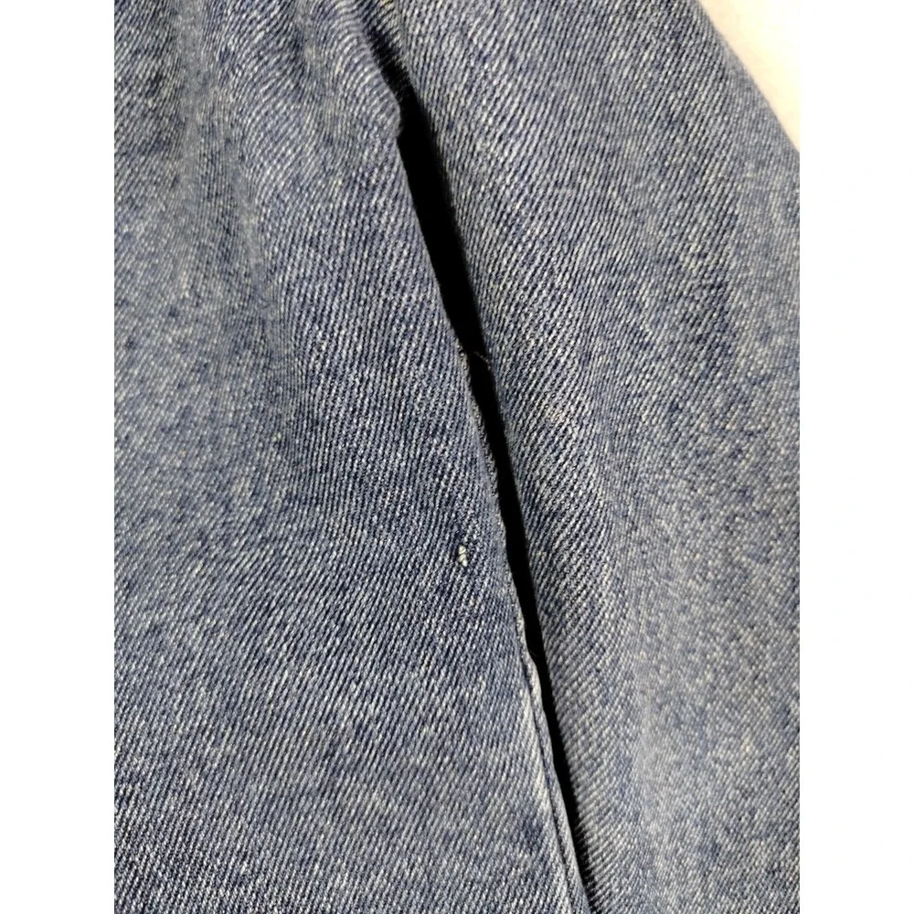 Denim Trucker Jacket Womens Medium Blue‎ Button Front Workwear Port Authority